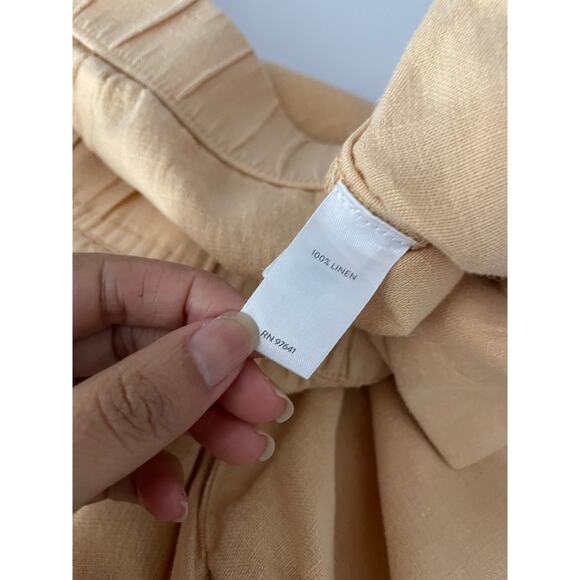 Pure Jill Garment dyed linen orange pull on pants XL - Picture 6 of 6